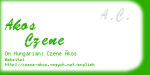 akos czene business card